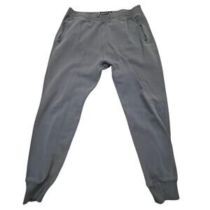 Abercrombie & Fitch Men Large Gray Sweatpants Zip Pockets Lounge Gym Back Pocket